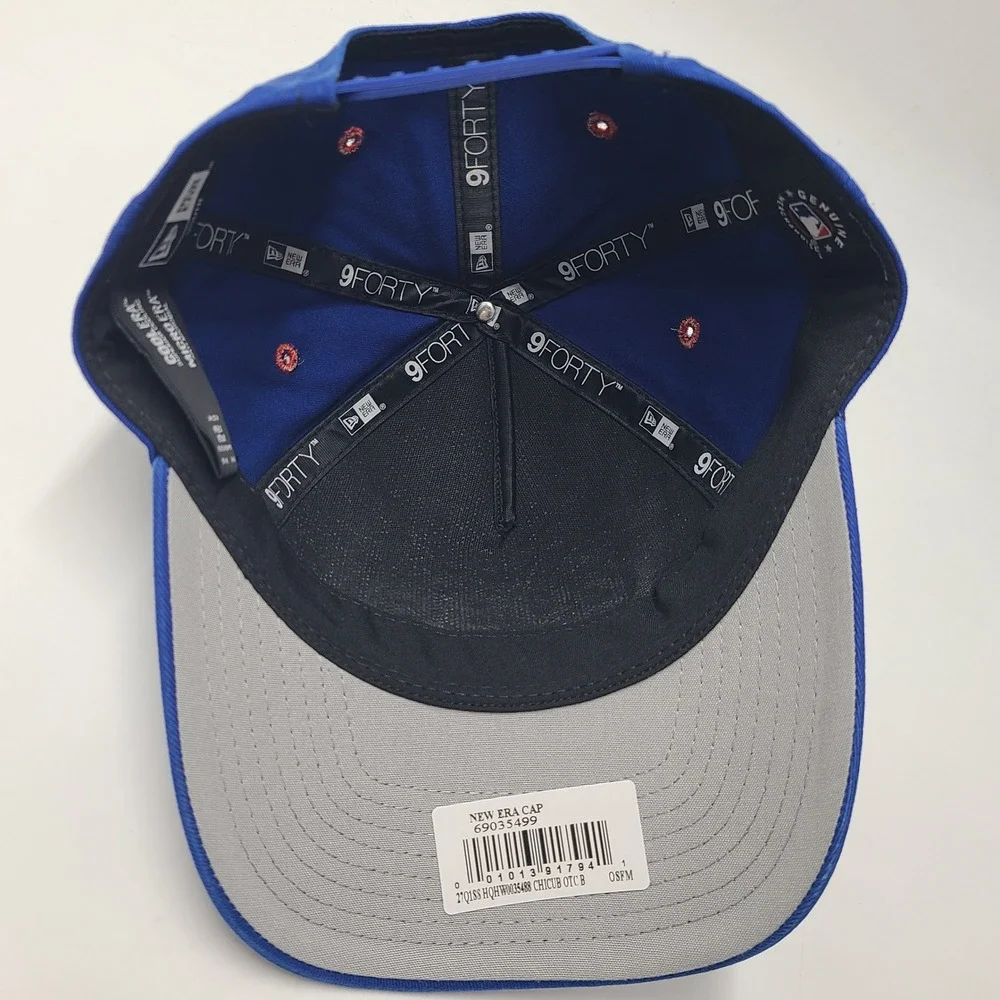 Youth Chicago Cubs Hat Snapback New Era 9Forty Blue Red MLB Fireworks M-Crown